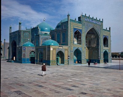 Uitzicht op de Blauwe Moskee door Islamic School