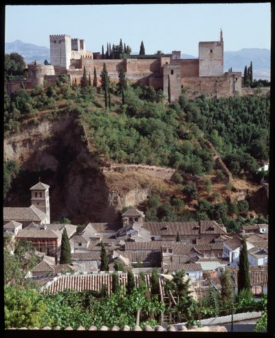 Uitzicht op de vesting en het paleis van Alhambra door Islamic School