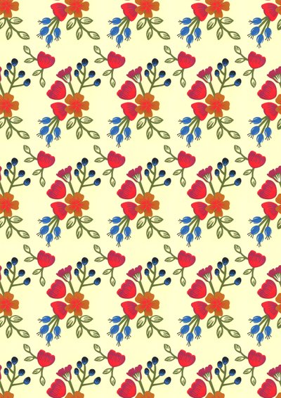 Flora print, 2015 (gesneden papier) door Isobel Barber