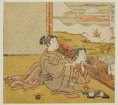 De achtste maand (Sogetsu), uit de serie "Modieuze twaalf maanden (Furyu juni tsuki)" door Isoda Koryusai