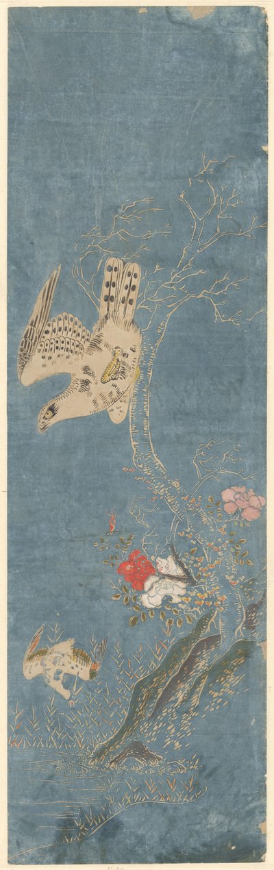 Havik jagend op een eend door Isoda Kôryûsai (attributed to)