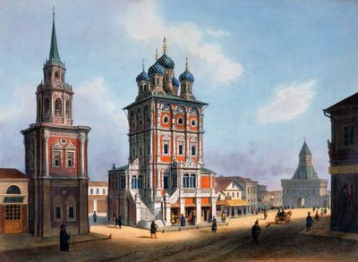 St. Nicolaaskerk aan de Ilynka-straat in Moskou, 1840s door Isodore Laurent Deroy