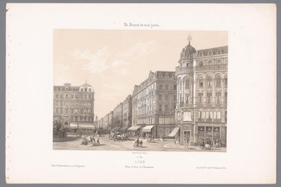Zicht op de Place en Rue de l
