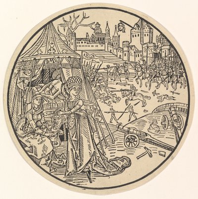 Judith met het hoofd van Holofernes door Israhel van Meckenem