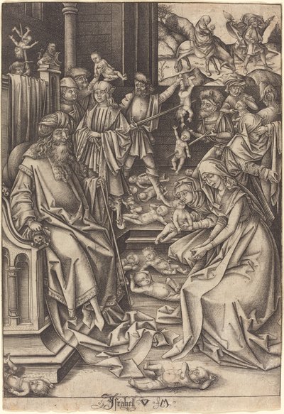 Bloedbad van de Onschuldigen, ca. 1490-1500 door Israhel van Meckenem