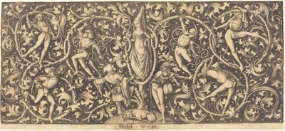 Ornament met Morris Dansers door Israhel van Meckenem