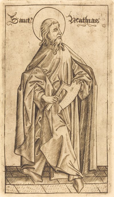 Sint Matthias, ca. 1470-1480 door Israhel van Meckenem