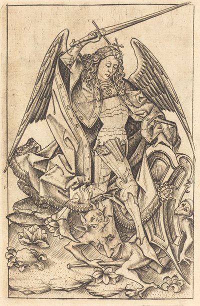 Sint-Michiel door Israhel van Meckenem