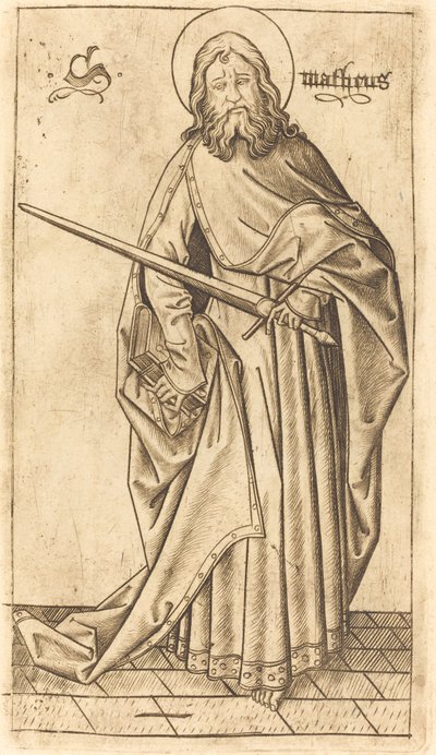 Sint Paulus of Sint Mattheüs, ca. 1470-1480 door Israhel van Meckenem