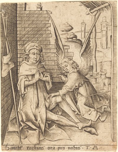 Sint Rochus door Israhel van Meckenem