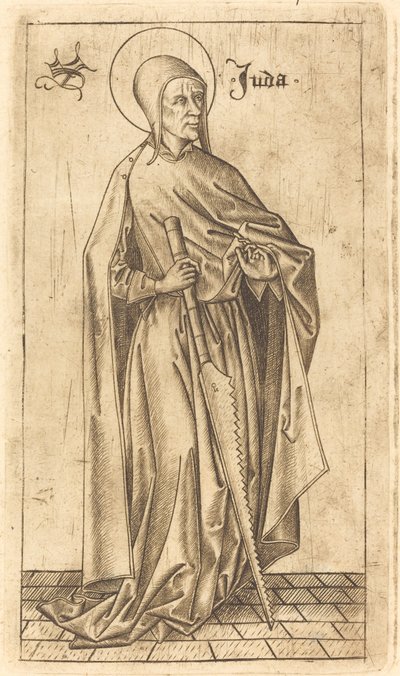 Sint Simon Zelotes of Sint Judas Thaddeus door Israhel van Meckenem