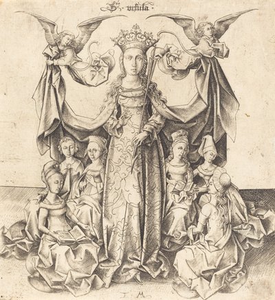 Sint Ursula en Haar Dienstmaagden, ca. 1475-1480 door Israhel van Meckenem