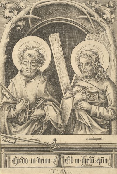 Heiligen Petrus en Andreas, ca. 1480-1485 door Israhel van Meckenem