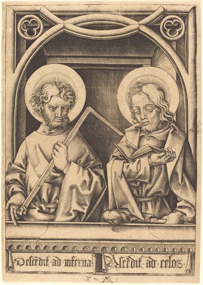 Sint Thomas en Jacobus de Mindere door Israhel van Meckenem