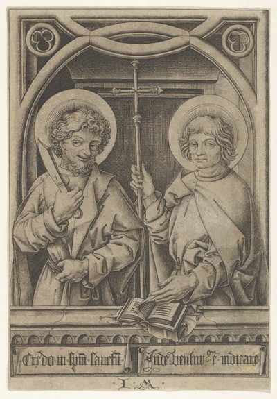 St. Bartholomeus en St. Philip, uit De Apostelen door Israhel van Meckenem