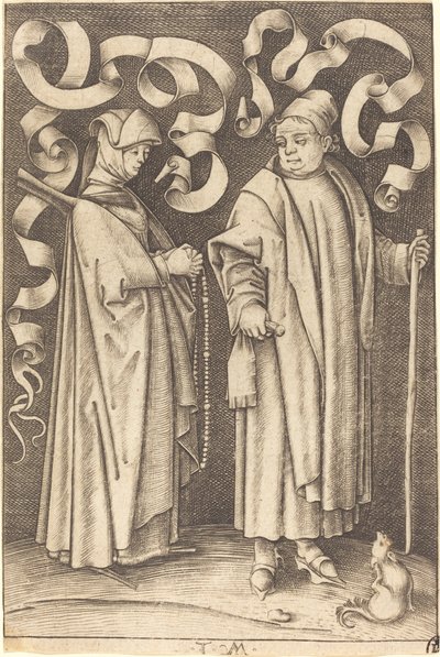De Kerkgangers, ca. 1495-1503 door Israhel van Meckenem