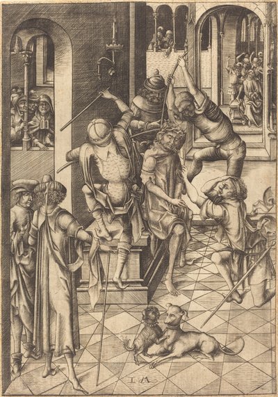 De kroning met doornen, ca. 1480 door Israhel van Meckenem