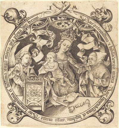 De Madonna met de klok, ca. 1490 door Israhel van Meckenem