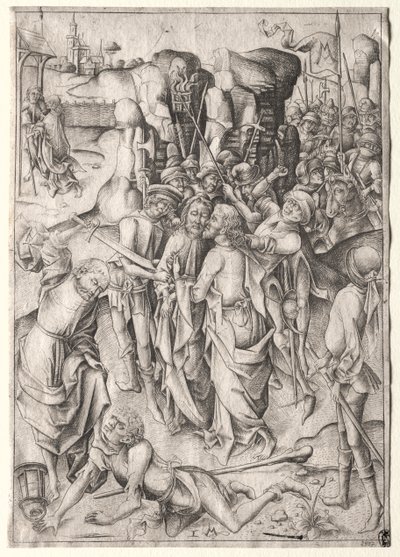 De Passie: Christus Gevangen Genomen door Israhel van Meckenem