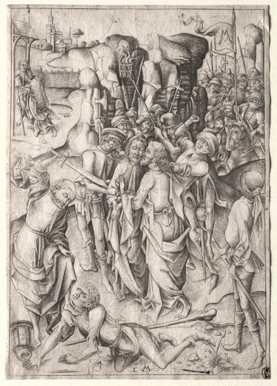 De Passie: Christus Gevangen Genomen door Israhel van Meckenem