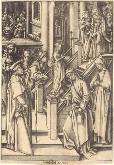 De Presentatie van de Maagd, ca. 1490-1500 door Israhel van Meckenem