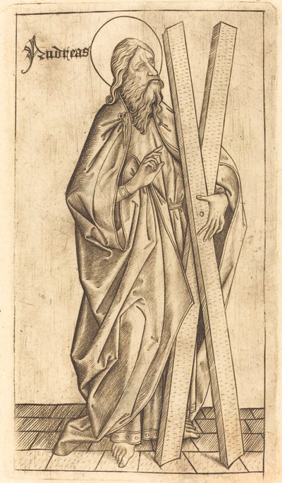 Heilige Andreas door Israhel van Meckenem after Master E.S.