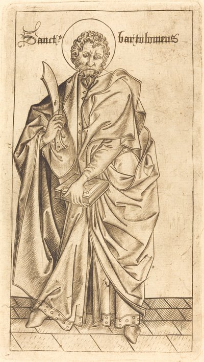 Heilige Bartholomeus door Israhel van Meckenem after Master E.S.