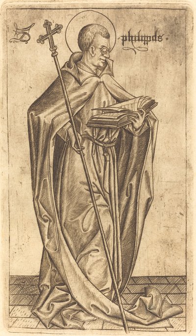 Heilige Filippus door Israhel van Meckenem after Master E.S.