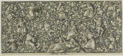 Ornament met de boom van Jesse door Israhel van Meckenem the younger