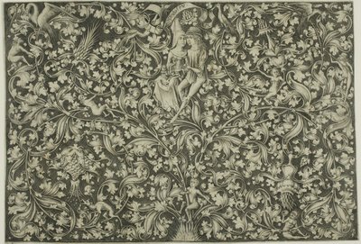 Ornamentpaneel met twee geliefden door Israhel van Meckenem the younger