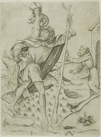 Sint Christoffel door Israhel van Meckenem the younger