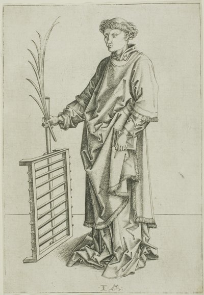 St. Laurence door Israhel van Meckenem the younger