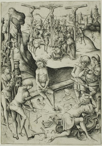 De kruisiging door Israhel van Meckenem the younger