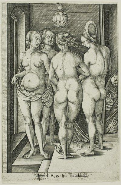 De vier heksen door Israhel van Meckenem the younger