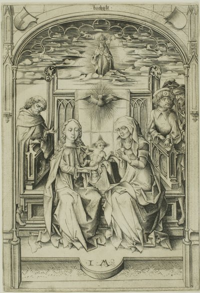 De Heilige Familie door Israhel van Meckenem the younger