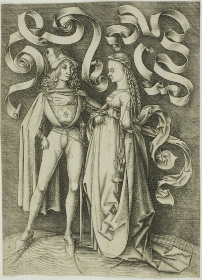 De ridder en de dame door Israhel van Meckenem the younger