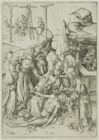 De klaagzang door Israhel van Meckenem the younger