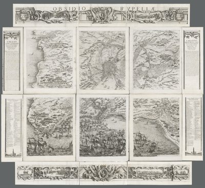 Het beleg van La Rochelle, 1628-1630 door Israël Henriet