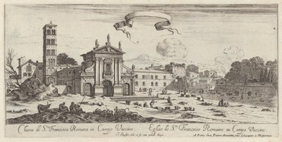 Chiesa di Santa Francesca Romana in Campo Vaccino door Israël Silvestre