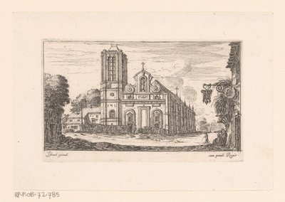Gezicht op de Notre-Dame-des-Vertus door Israël Silvestre