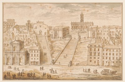 Het Kapitool te Rome door Israël Silvestre