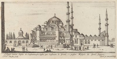 De kerk van Sint-Sophia in Constantinopel, gebouwd door Constantijn de Grote; nu de moskee van de Grote Heer door Israël Silvestre