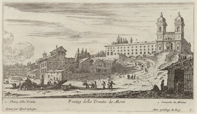 Piazza della Trinita de Monti door Israël Silvestre