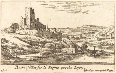 Roche Taillet sur la Saosne nabij Lyon door Israël Silvestre