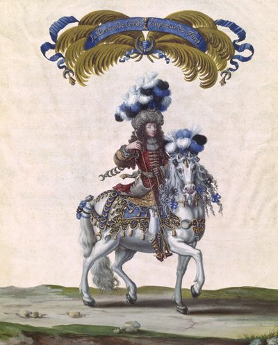 De Prins van Condé als de Keizer van Turkije, onderdeel van de Carousel Gegeven door Lodewijk XIV (1638-1715) voor de Tuilerieën, 5 juni 1662 door Israël Silvestre the Younger