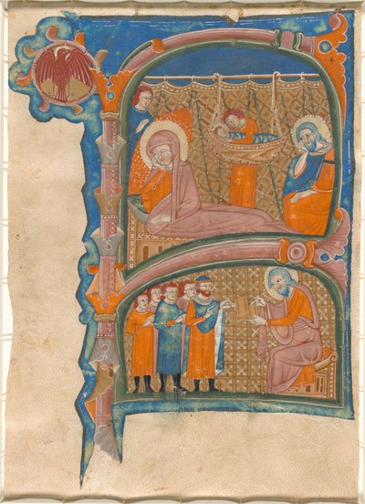 Geboorte en Naamgeving van Johannes de Doper door Italian 13th Century