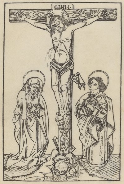 Christus aan het kruis door Italian 15th Century or Master I.D.