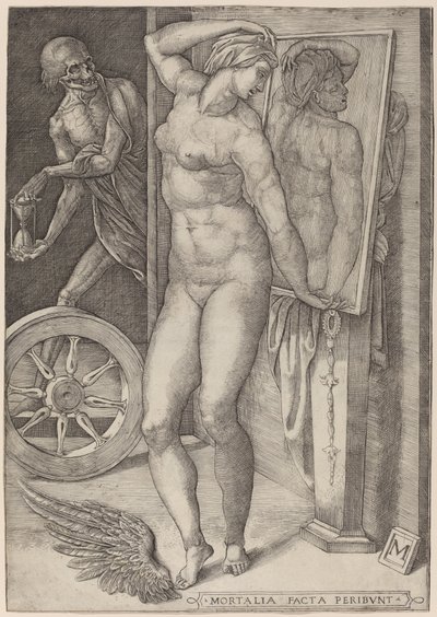 Allegorie van de IJdelheid (De Dood Verrast een Vrouw) door Italian 16th Century