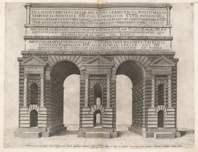 Boog van het Claudische Aquaduct door Italian 16th Century