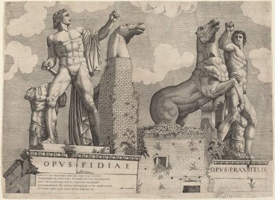 Opus Filiae... Opus Praxitelis door Italian 16th Century